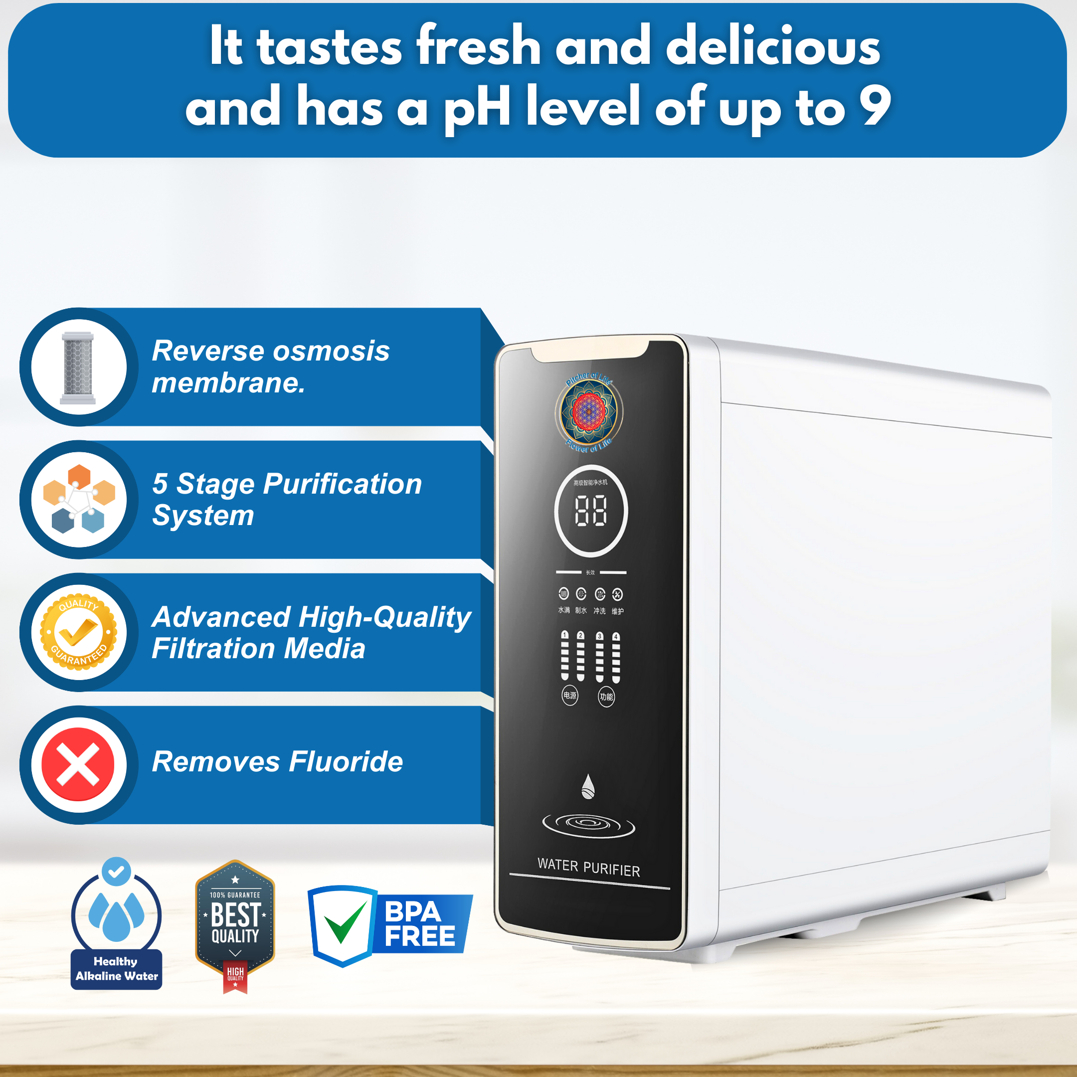 Life Sciences Reverse Osmosis Alkaline Water Purifying Generator